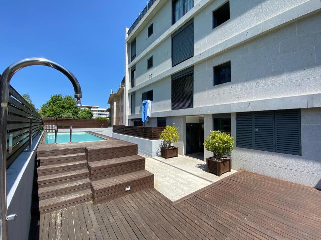 Apartmán Baiona, Playa Santa Marta, Piscina Exteriér fotografie